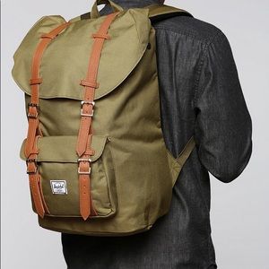 herschel olive little america backpack